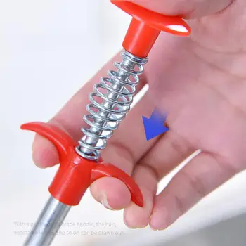 

Drain 60cm Power Suction Plumbing Easy To Operate Sink Sucker Toilet Unblocker Pipeline Dredge Hook Cleaner Buster Clog Pipe