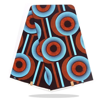 

100%Soft Breathable African Style Dress Fabric For Sewing Real High Quality Ankara Wax Prints Cotton Fabric By The Yards RV07-91