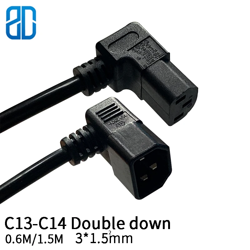 0 6 м 3*1 5 мм квадратный двойной низ IEC C14 штекер на C13 Гнездо Двойной Удлинительный