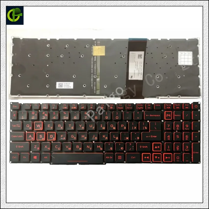 Русская клавиатура с подсветкой для Acer Nitro 5 AN515-54 AN515-55 AN515-43 54 55 7 AN715 51 AN715-51 LG5P LG5P_N90BRL
