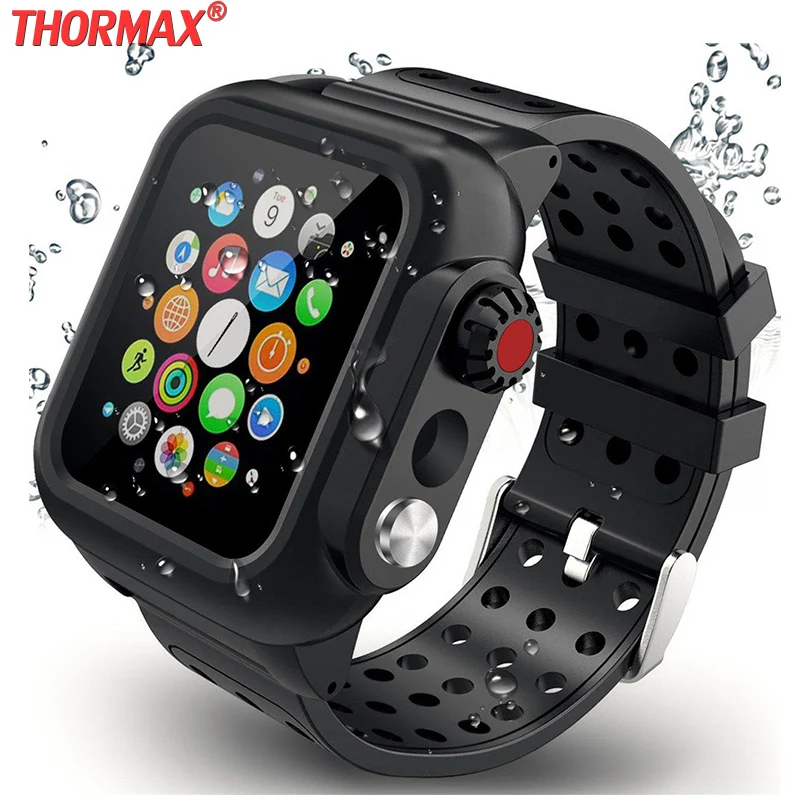 $15.98 Waterproof Rugged Case With Silicone Band For Apple Watch Series For Iwatch 44Mm