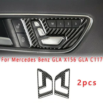 

Carbon Fiber Black Interior Door Handle Cover Trim For Mercedes Benz CLA C117 GLA X156 2013-2018 Car Accessories