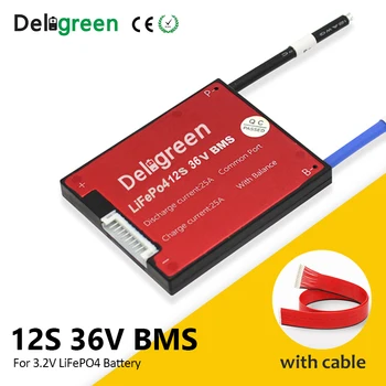 

12S 36V BMS 15A 20A 30A 40A 50A 60A for 3.2V Rated lithium battery pack 18650 LiFePO4 Battery Pack with common and separate port