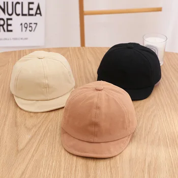 Soft Brim Baby Cap Hat Solid Color Cotton Kids Boy Girls Baseball Cap Outdoor Casual Spring Summer Toddler Infant Sun Visor Hats 1