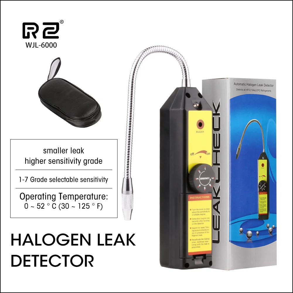Detector de fugas de fre/ón hal/ógeno refrigerante A//C R134 R410a R22 Aire Gas Herramienta HVAC con luz indicadora