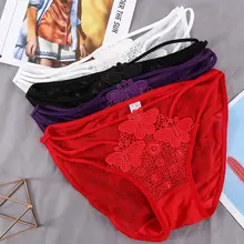 Women Sexy Lace Panties G-string Thin Belt Embroidered butterfly Panties Thong Hollow Out Exotic Briefs Female Sexy Underwear