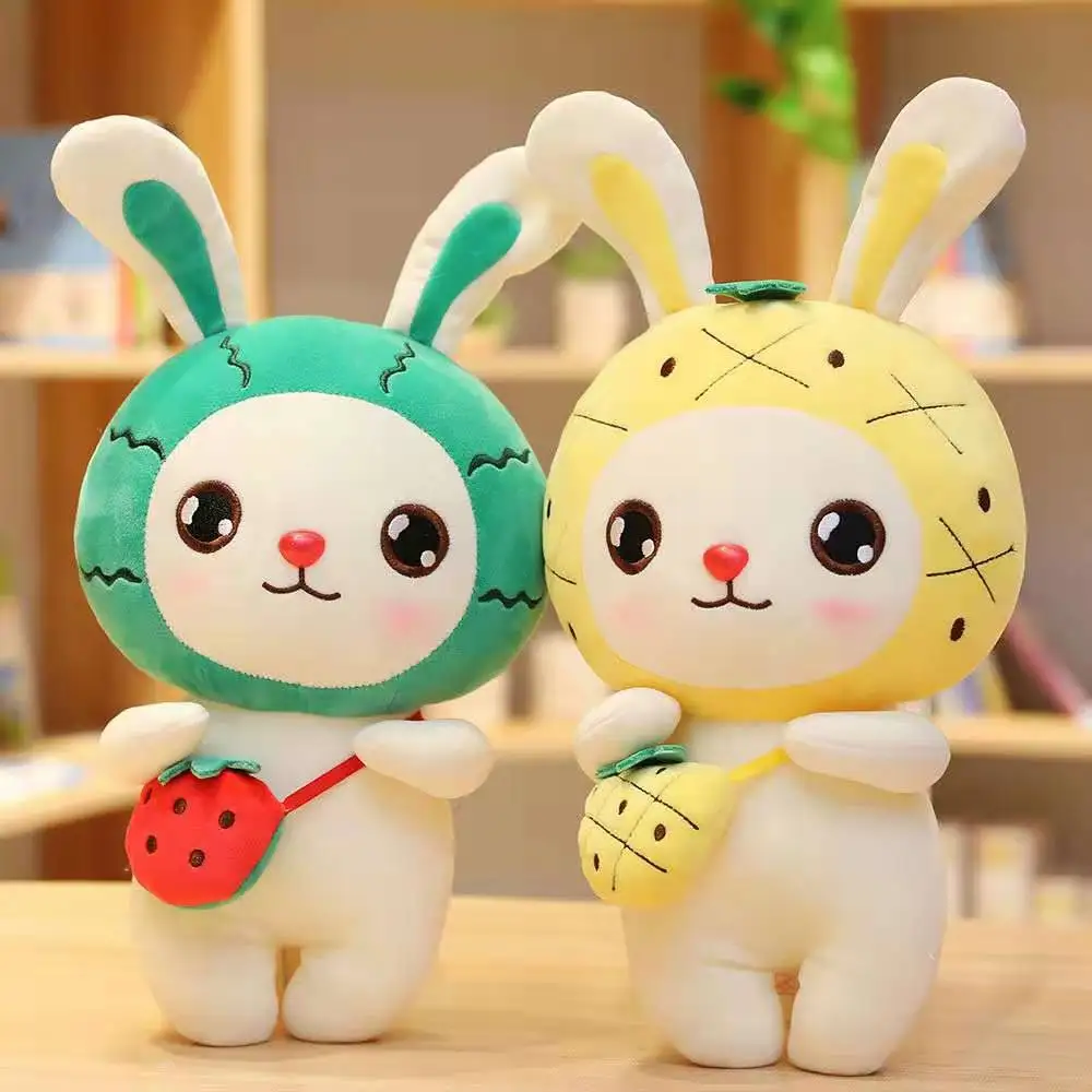 

35cm Cute Rabbit plush doll children's gift little doll fruit pillow birthday gift kids toys