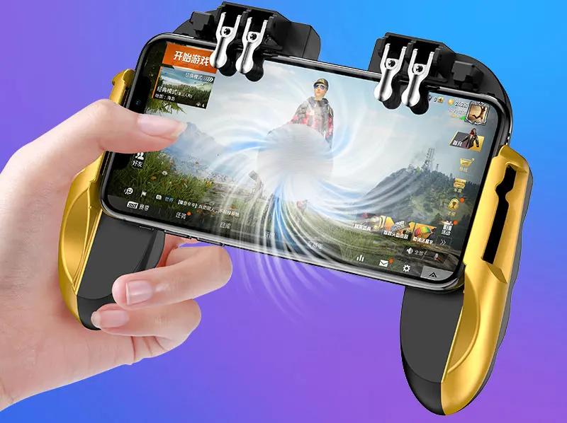 Геймпад Pubg контроллер Android джойстик мобильная игра-контроллер, геймпад проигрыватели золото Красочные для IPhone Xiaomi с охлаждающим вентилятором
