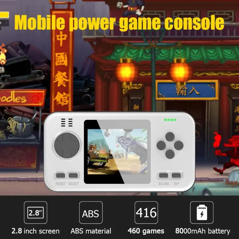 Новая портативная консоль игровая игровой компьютер с 8000 мАч power Bank Buil-in 416 классические игры игровой плеер игрушки для детей подарок