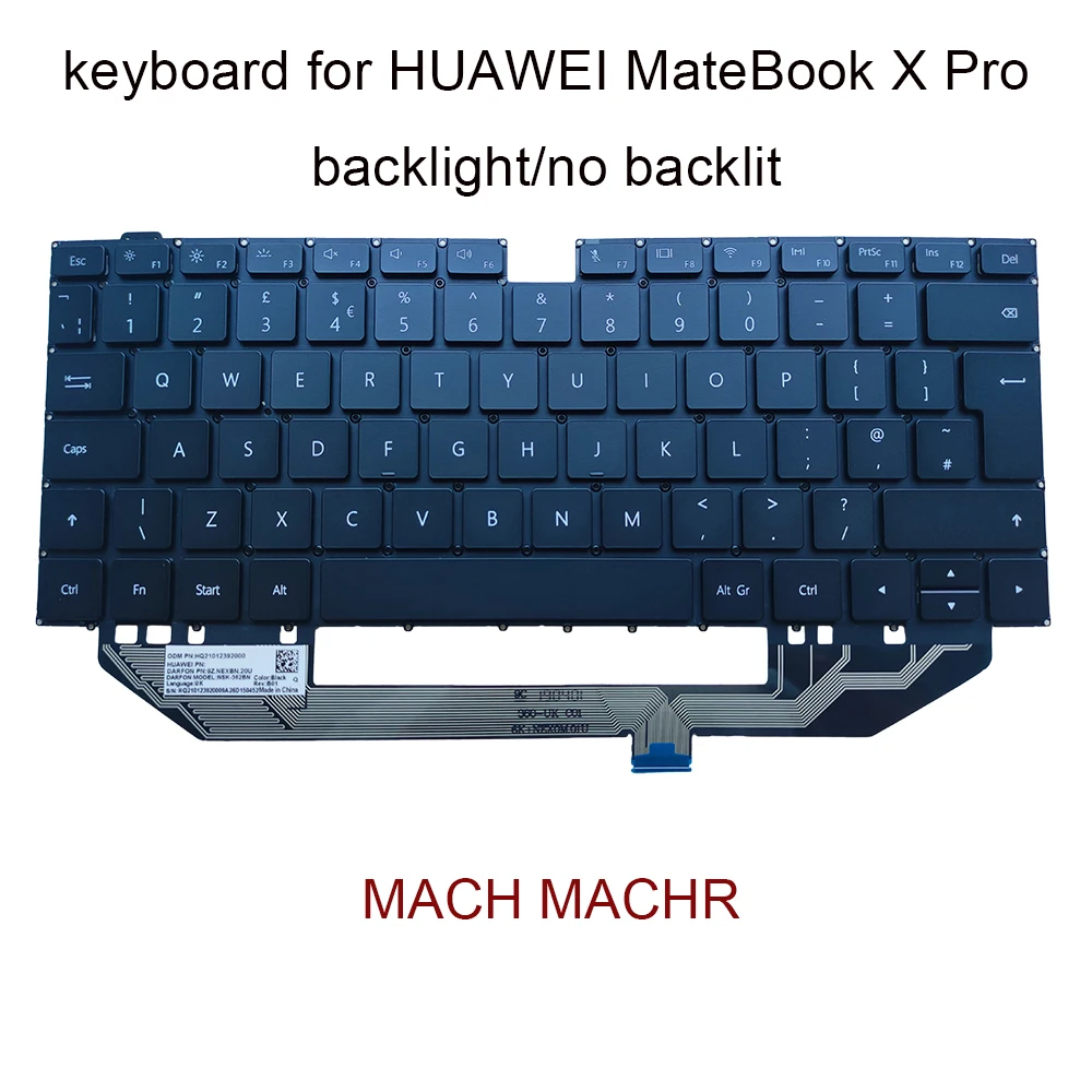 Клавиатура для ноутбука Huawei MateBook X Pro MACHR-W29 W19 MACH-W29B W19B W19C с подсветкой NSK-362BN ГБ |