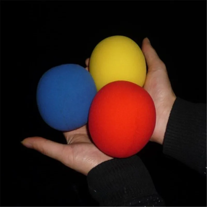 20pcs/lot 10cm Soft Sponge Ball(red,bule,yellow available) Magic Tricks Stage Close Up Magia Mentalism Illusion Gimmick Props