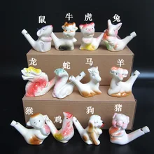 Птичий свисток керамическая водоплавающая подвеска в форме китайского знака зодиака свисток животное птица вызов детская игрушка живописная зона мини подарок