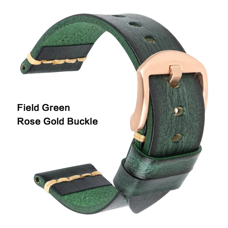 Handmade Vintage Calfskin Leather Watch Strap