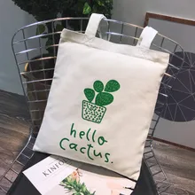 1 шт., Холщовая Сумка с милым принтом, женская сумка-шоппер, сумки через плечо, многоразовые складные модные сумки, 12 узоров