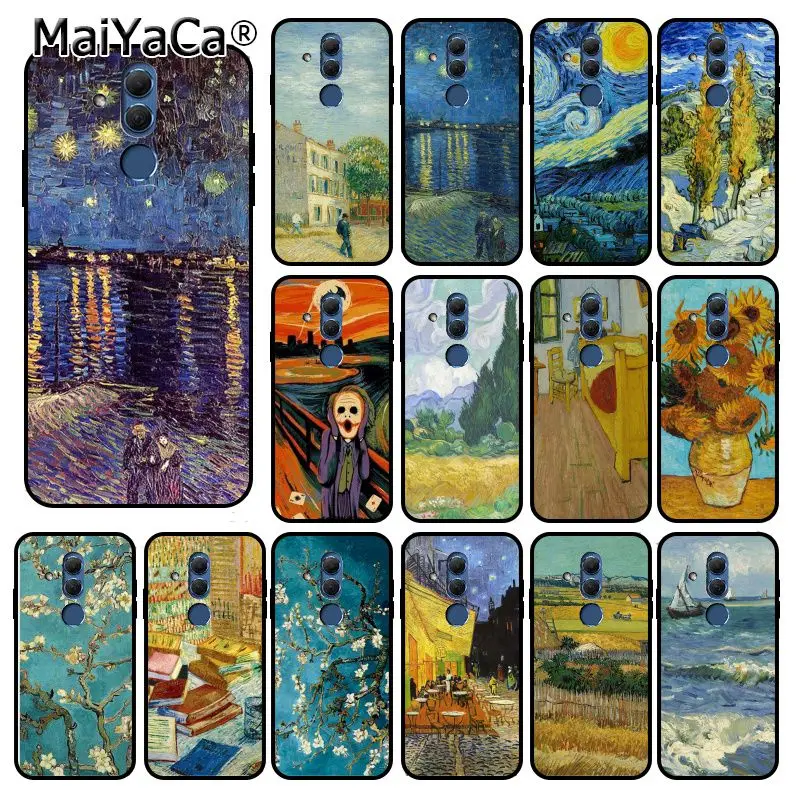Чехол для телефона MaiYaCa Van Gogh Звездная ночь картина маслом Huawei Mate 10 20 Lite 20X Mate20 Pro Mate9