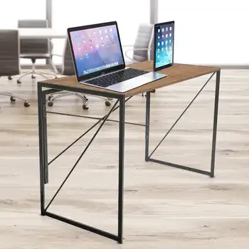 

Foldable Computer Table Office Desk Writing Table Gaming Desk Fladable Design Easy Assemable X shape Structure Standing Desk