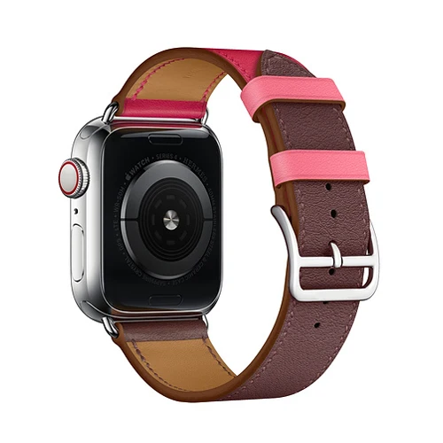 6 Ремешок для apple watch 4 Band iwatch series 5 4 3 2 correa apple watch 42 мм 44 мм 38 мм 40 мм Натуральная кожа pulseira ремешок для часов 44 - Цвет ремешка: 6