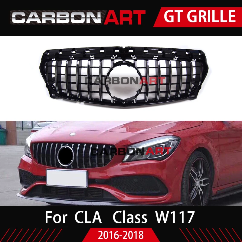 Решетка CLA W117 GT style для MB передний гриль benz Class C117 CLA200 220 CLA260 300 2016 2018|Гоночные
