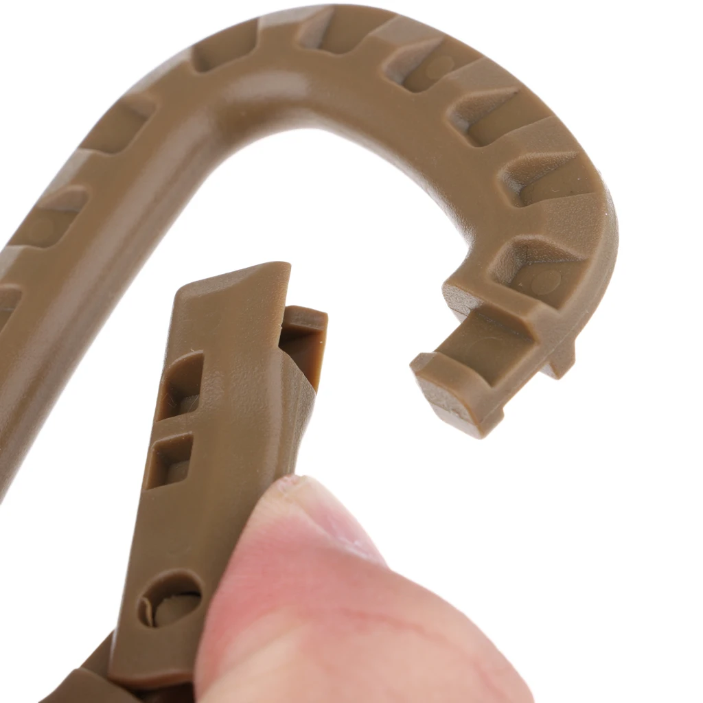 Tactical Gear Carabiner Keychain Hard Polymer D Lock Backpack Clips