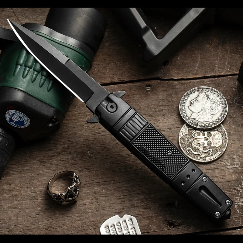 210 мм 5CR15MOV лезвие быстро открывающиеся ножи AKC 58HRC Открытый Портативный Карманный Походный тактический складной нож боевой военный нож s|Ножи| | АлиЭкспресс