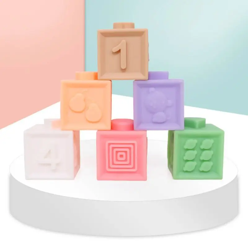 A Детские игрушки, строительные блоки, 3D мячи для массажа рук, Детские массажные прорезыватели, Игрушки для ванны - Цвет: A
