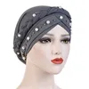 Head Scarf for muslim women solid cotton turban bonnet hijab Caps white pearl Inner hijabs femme musulman arab wrap turbantes ► Photo 1/6