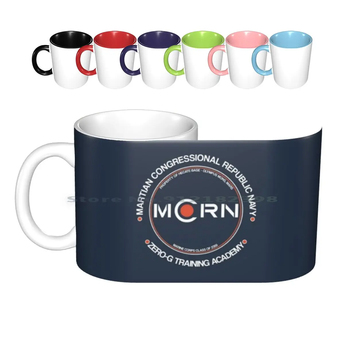Mcrn Marine Zero-G Training Academy Original Design Ceramic Mugs Coffee Cups Milk Tea Mug Martian Navy Roci Logo Marines | Дом и сад