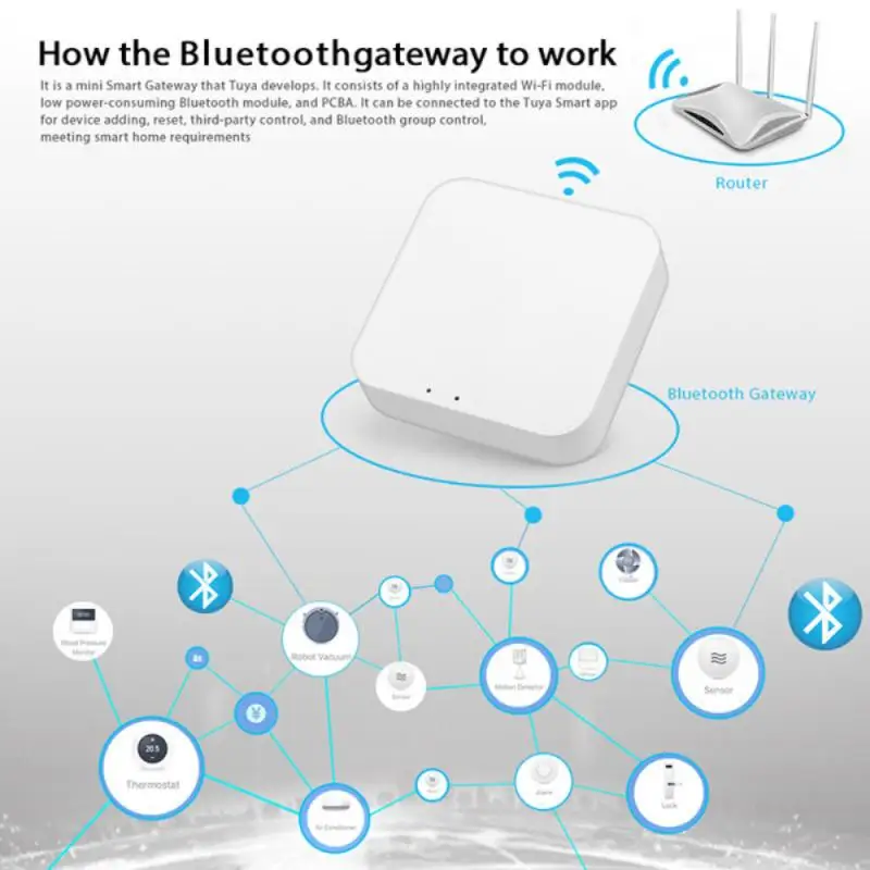 Tuya ZigBee Smart Gateway Hub Mesh Bluetooth multimodale Smart Home Smart Life App controllo vocale lavora con Alexa Google Home