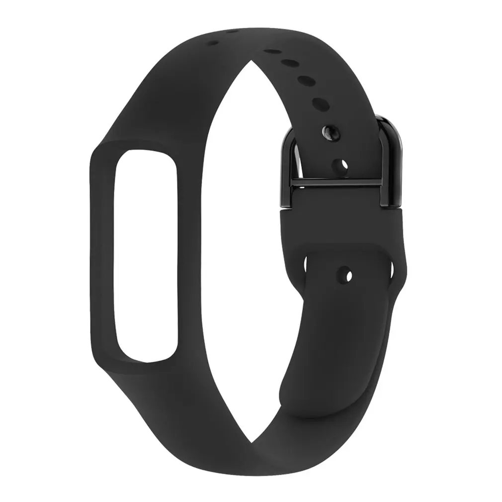 

For Samsung Galaxy Fit E R375 Smartwatch Replacement Strap Official Pattern Black Buckle Sports Replacement Wristband