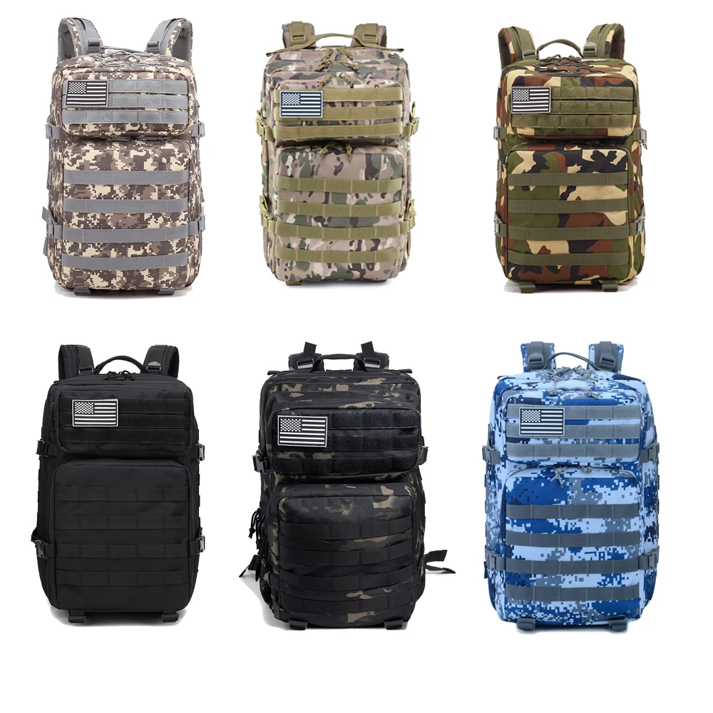  50L Camouflage Army Backpack Men Military Tactical Bags Assault Molle backpack Hunting Trekking Ruc