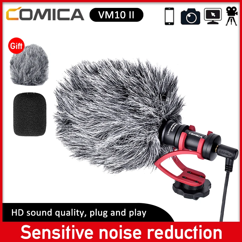 Comica CVM-VM10 II Video Microphone Directional Shotgun on Camera MIC for DJI OSMO Smartphone GoPro Micro Smartphone Recording
