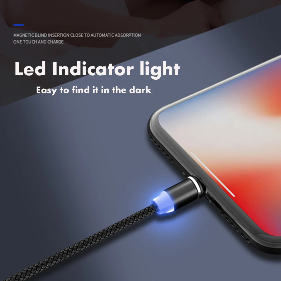 Магнитный кабель Usb 2 м для Iphone 8 7 6 6s X Xr быстрая Магнитная Зарядка Ipone Max XR 7plus
