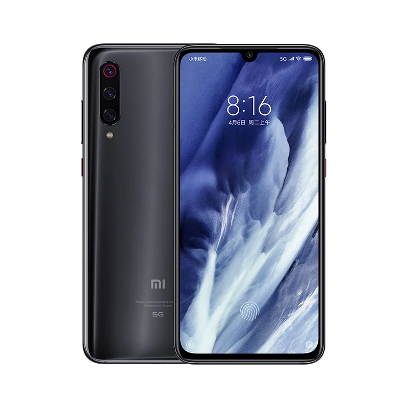 Xiaomi Mi 9 Pro 5G 8GB 128GB Snapdragon 855 Plus 6,3" AMOLED 48MP Тройная камера 4000mAh 45W зарядное устройство для мобильного телефона - Цвет: Черный