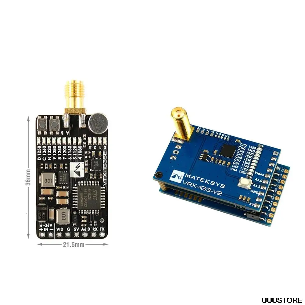 MATEK Systems VTX-1G3SE-9 1 2 ГГц 3 9CH FPV видеопередатчик со стандартом VRX-1G3-V2 Wid Band