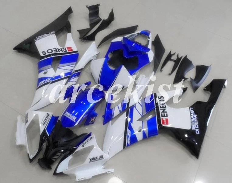 ABS мотоцикл полный обтекатель комплект подходит для YAMAHA YZF-R6 2008- 08 09 10 11 12 13 14 15 16 комплект кузова белый синий