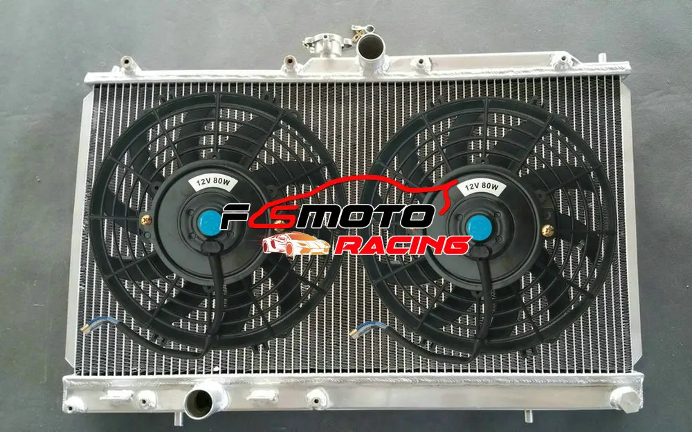 50 мм алюминиевый радиатор + вентилятор для Mitsubishi Lancer EVO 7/8/9 MR FQ CT9A 4G63T 2.0L L4 TURBO MT 2001 |