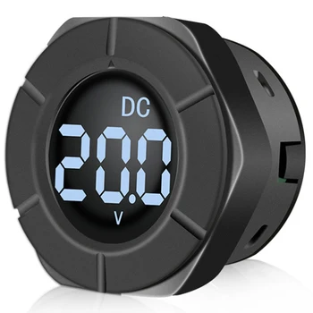 

Peacefair New Arrival DC Digital Voltmeter Round LCD Display 0-300V Car Voltage Monitor Volt Panel Meter PZEM-019V