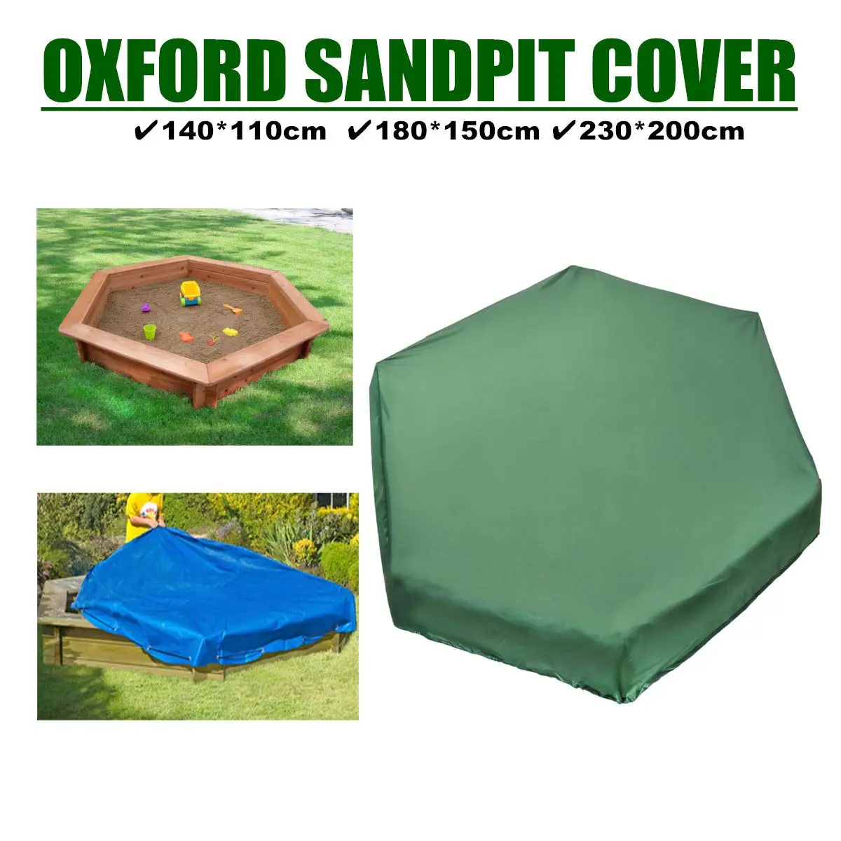 Sandbox Cover Sand Pit Square Waterproof Oxford Cloth Dust Cover Dustproof Protection with Drawstring Garden Sandpit Cover 5