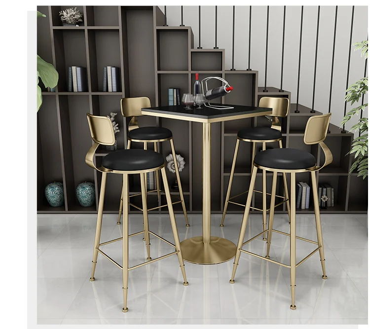 Iron bar tables and chairs simple fresh tea shop tables and chairs net red bar combination high dining chair s