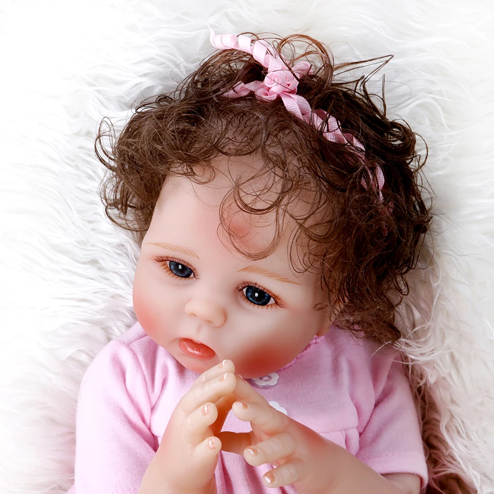 Оригинальная кукла NPK, bebe reborn, 19 дюймов, утолщенные волосы, мягкие, полностью силиконовые, детские куклы, игрушки для детей, рождественский подарок для девочек