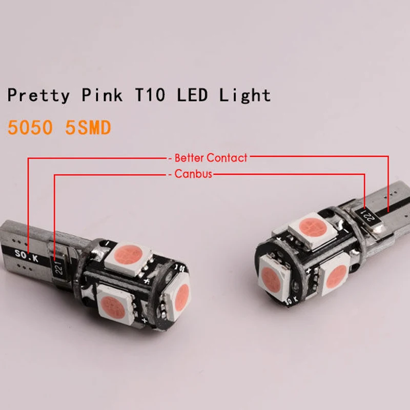 Набор светодиодный светильник на танкетке 10 шт. Canbus T10-5050-5SMD Сменные аксессуары супер яркий