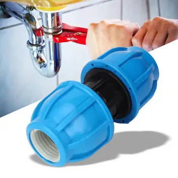 

4Pcs PE Plastic 25mm to 25mm Straight Water Pipe Connector Pipe Connection Fitting Pipe Connection