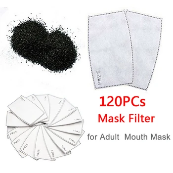 

120PCs 2.5 Filters Disposable Mouth Mask Filters Face Protection Masks Dust Anti Pollution Masks Insert Protection Filters