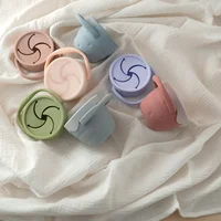 Foldable Silicone Snack Cup Storage Box Bottle Toddler Snack Catcher Collapsible Baby Cup No Spill Solid Food Soft Container Lid 2