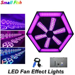 Светодиодные точечные лампочки 504 шт SMD5050 RGB 3IN1 светодиодный вентилятор лампы DMX 512 Dj огни Профессиональный Wash эффект Этап Фонари