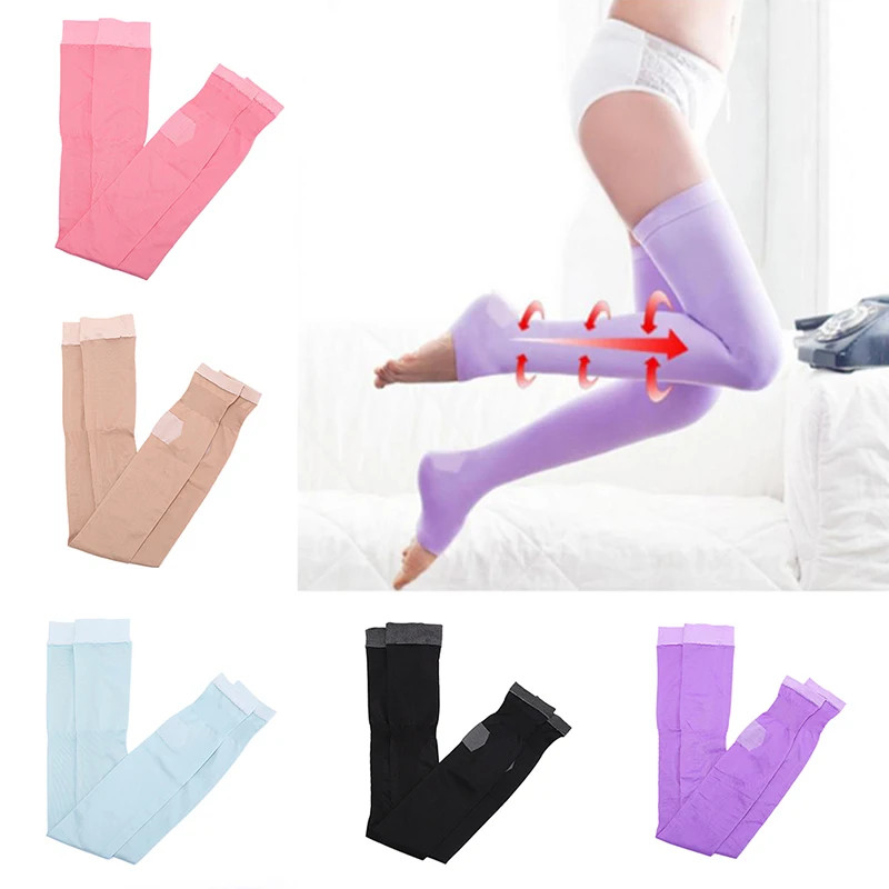 Womens Stockings Varicose Veins Compression Burn Fat Fit Slimming Beauty Leg Over The Knee Fingerless