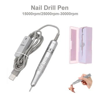 

15000rpm Electric Nail Drill Pen Portable Handpiece Manicure Machine Nail Polishing Grinding Machine Pedicure Nail Art Tools
