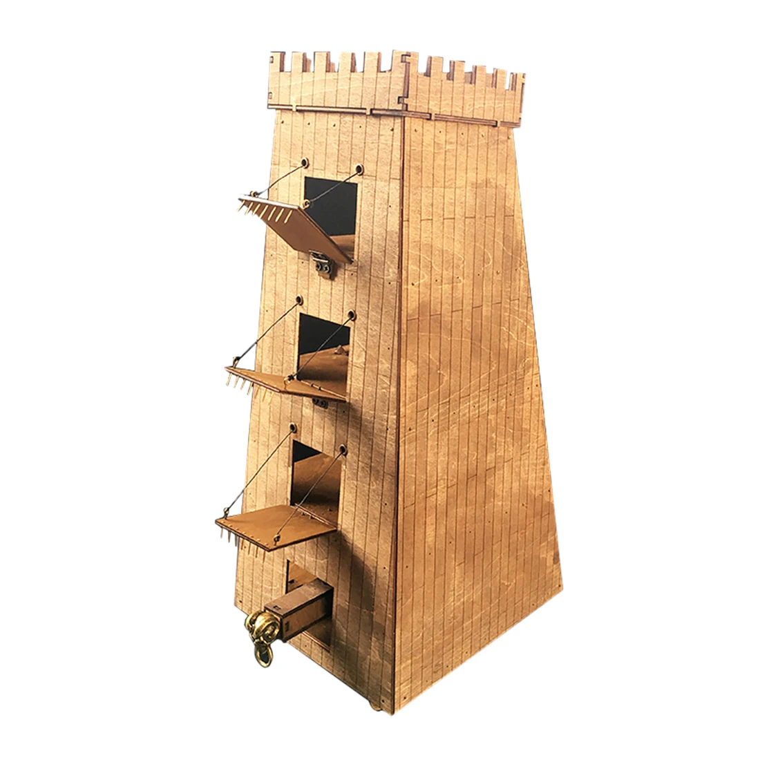 

1:72 DIY Ancient Chariot Model Siege Car Wooden 3D Puzzle Model Educational Toy Gift For Children Kid Adult - Roman Siege Tower