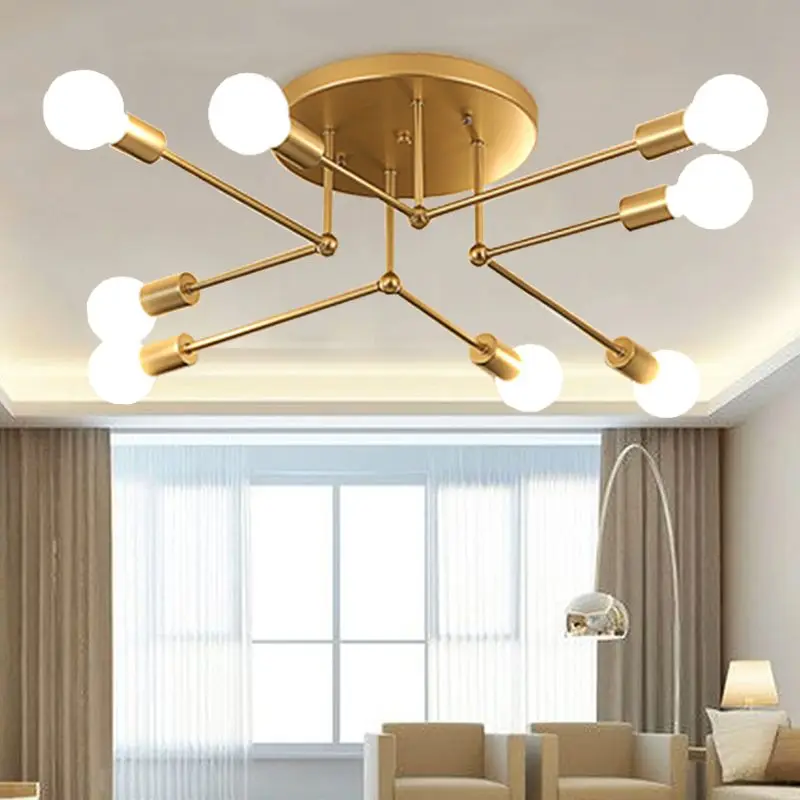 Becornce потолочный светильник, современный светодиодный потолочный светильник для спальни, дома, гостиной, кованого железа, подвесной светильник, 220 В, E27(лампочка не входит в комплект