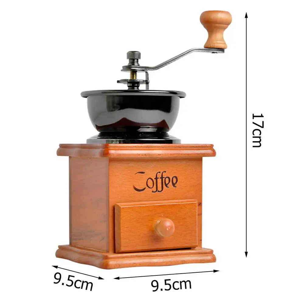 Деревянная ручная кофемолка ручной инструмент для офиса 1 шт.|Ручные кофемолки| |
